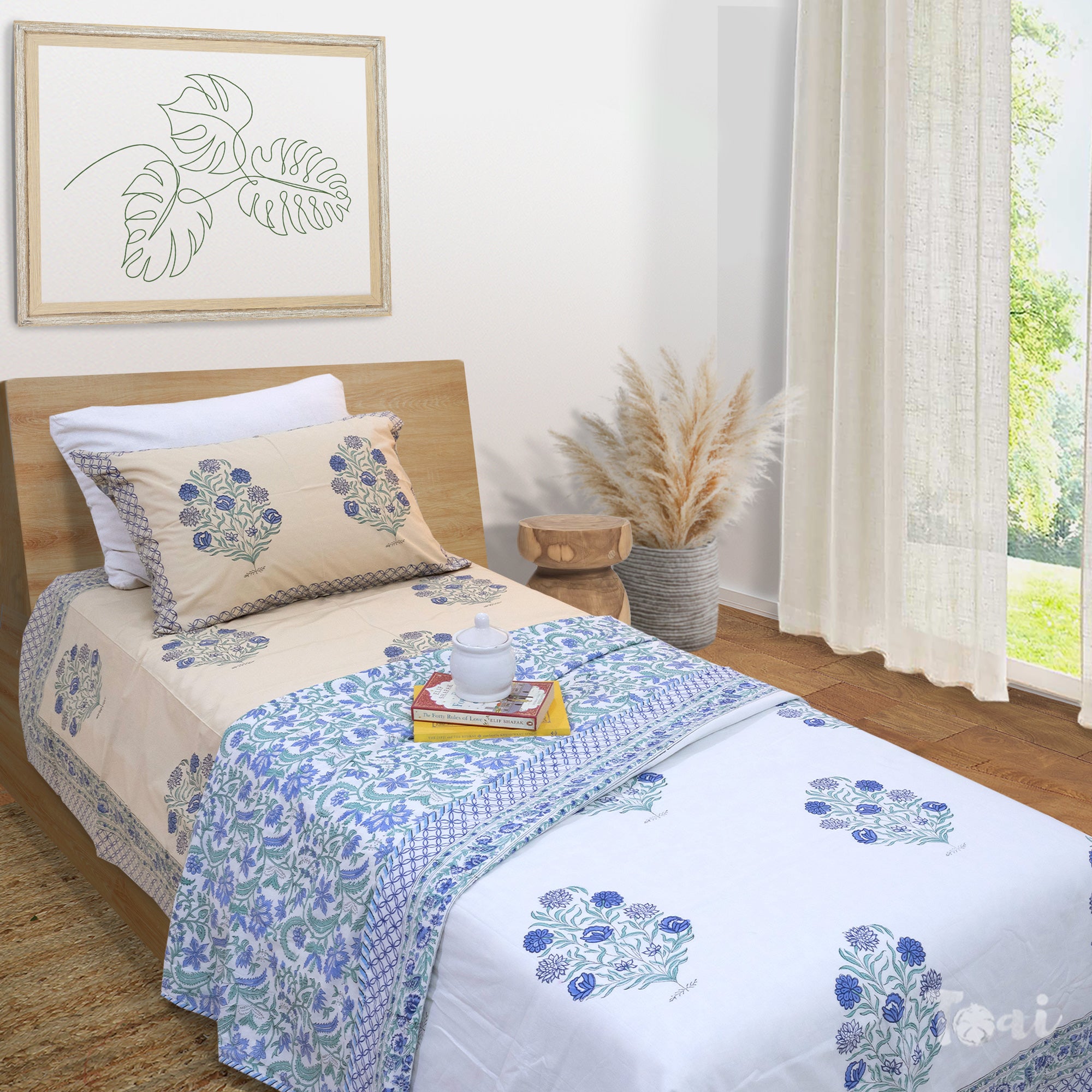 Mugal Motif |All- Season Bedding Set | Premium Bedsheet , Pillow Covers, Dohar