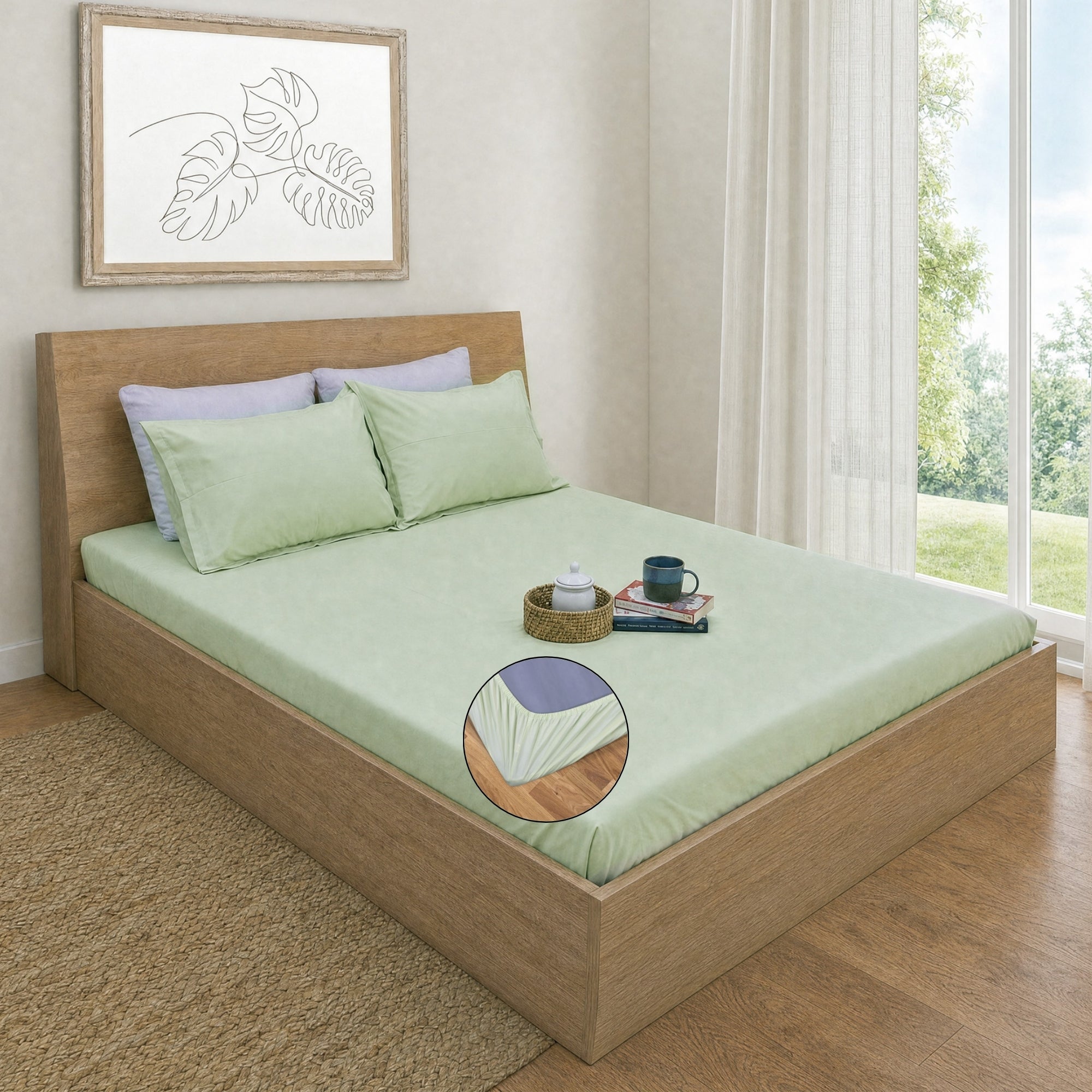 Light Green | Fitted Bedsheet