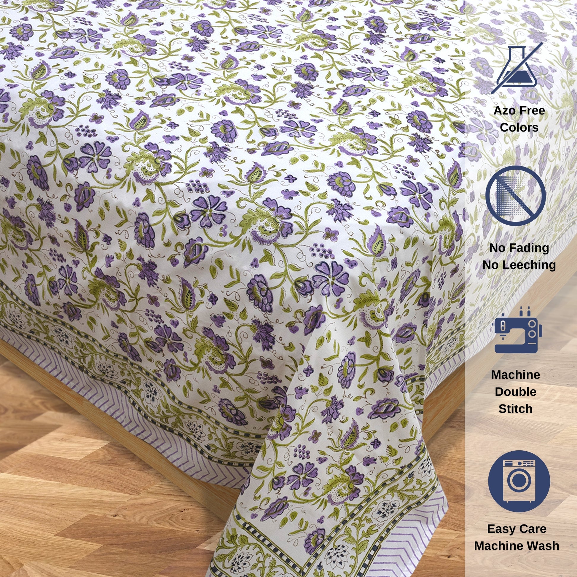 Small Lavender Flowers  - Bedsheet for double bed