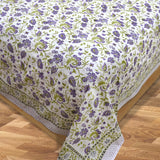Small Lavender Flowers  | 210TC Pure Cotton Bedsheet