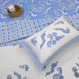 Blue Bird| 300TC Bedsheet | 2 Pillow Covers | Mulmul Cotton Dohar