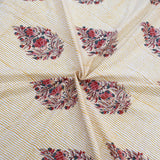 Floral Motives on Yellow Panel | 210TC Pure Cotton Bedsheet