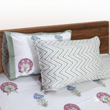 Balsam on White | 300TC Mercerized Cotton Bedsheet