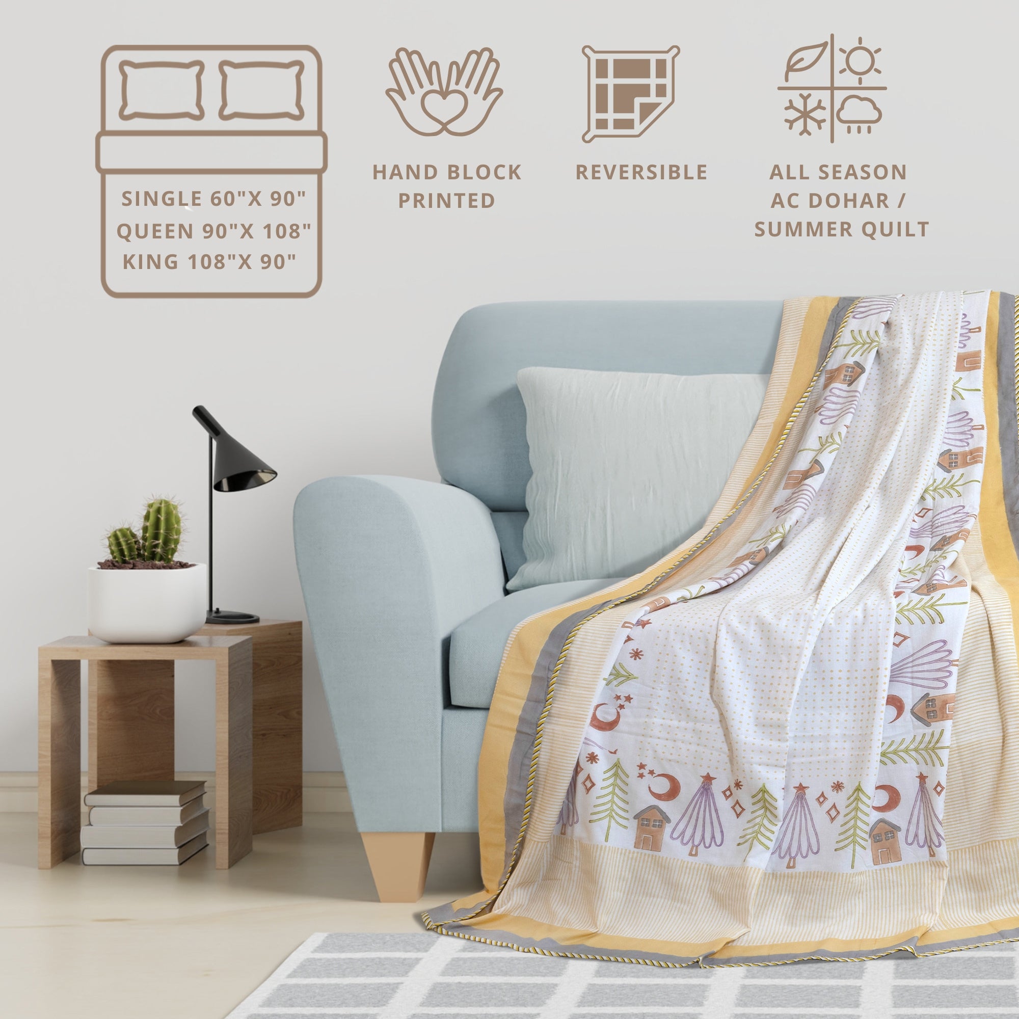 Polka Homes |  Dohar | Summer Blanket