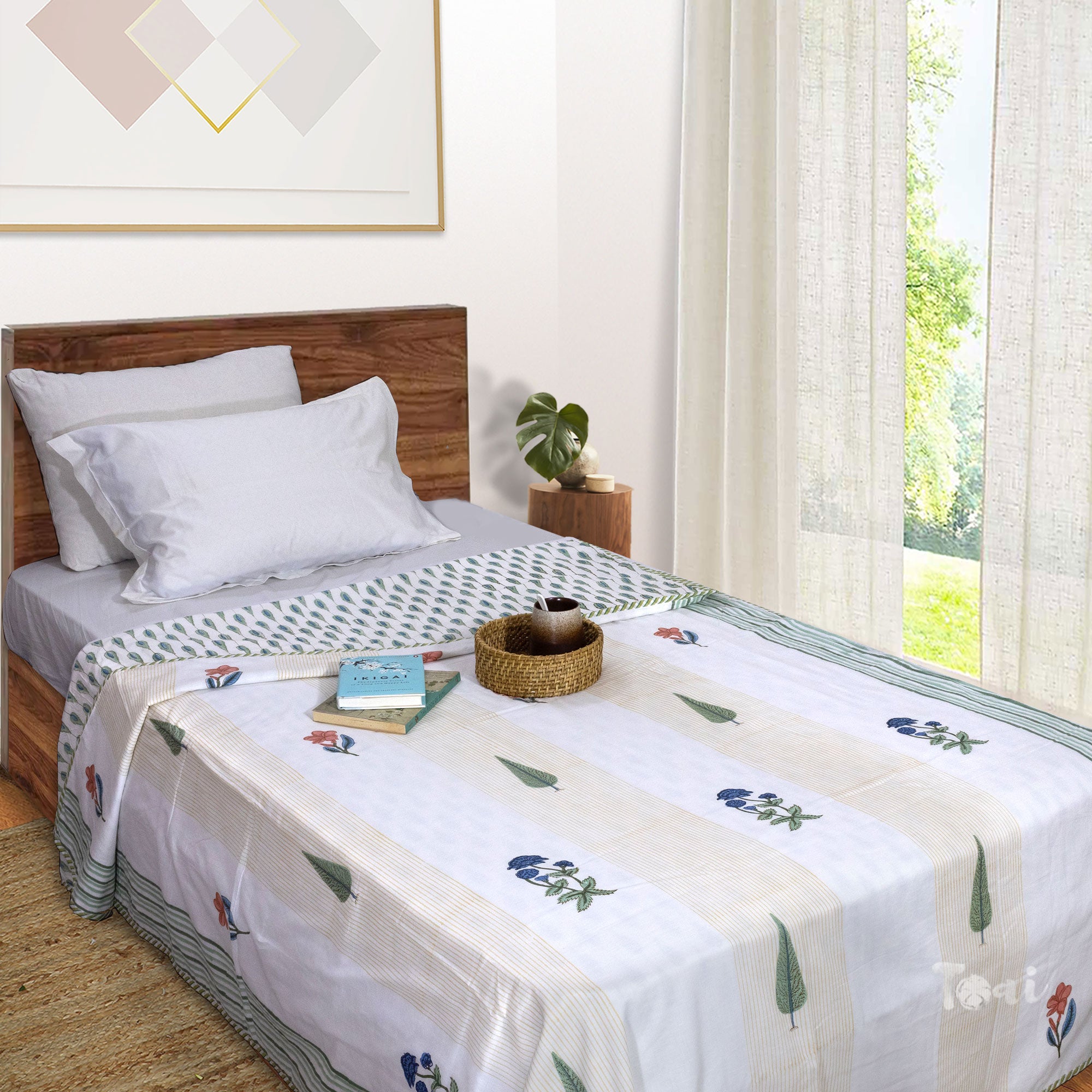 Floral Panel | Dohar | Summer Blanket