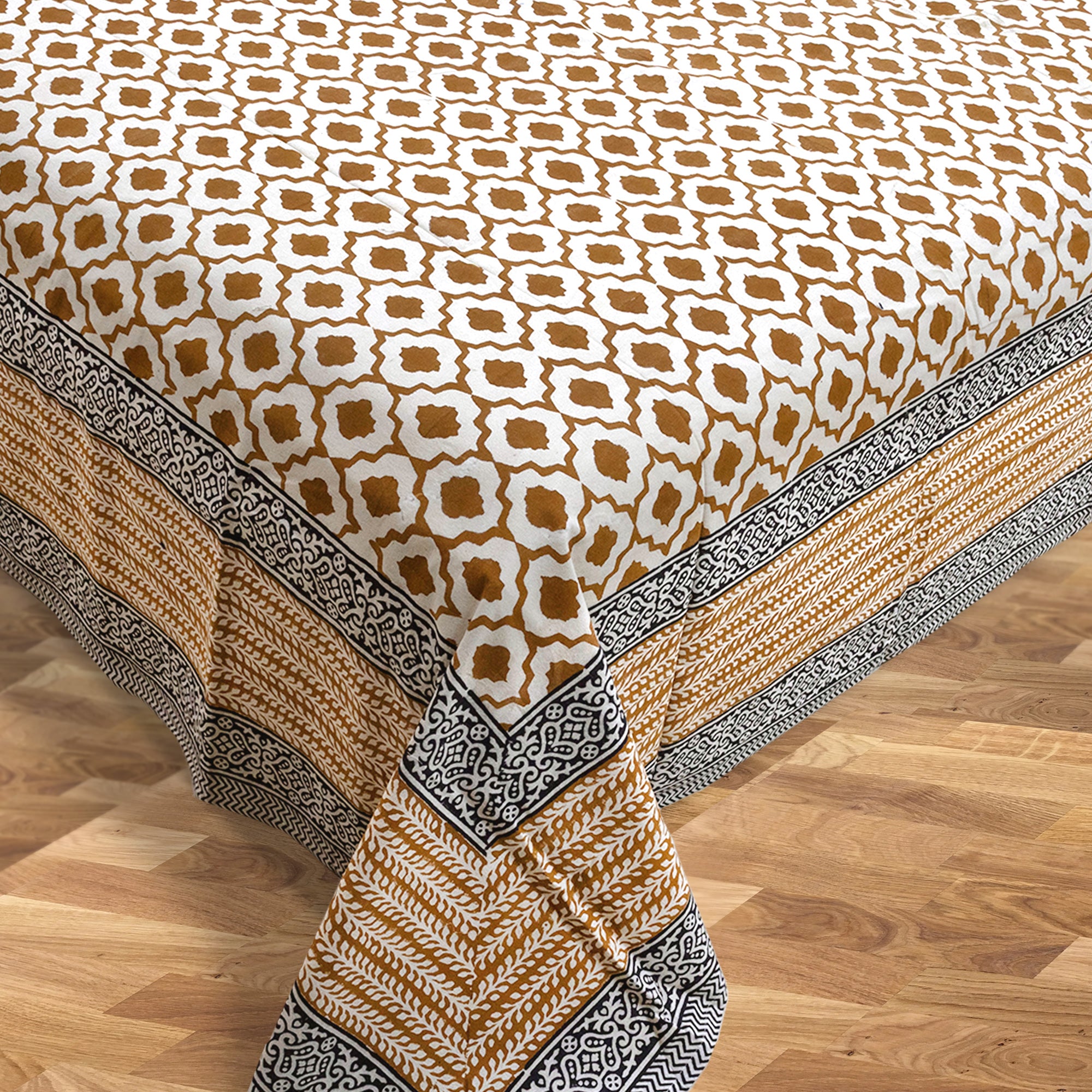 Bagru Earthy Jaal | Fine Quality Bedsheet