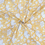 Light Mustard Kalamkari | Pure Mulmul Cotton | Flannel filling