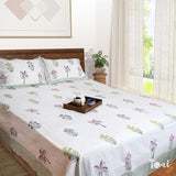 Floral White  | Pure Cotton Bedsheet