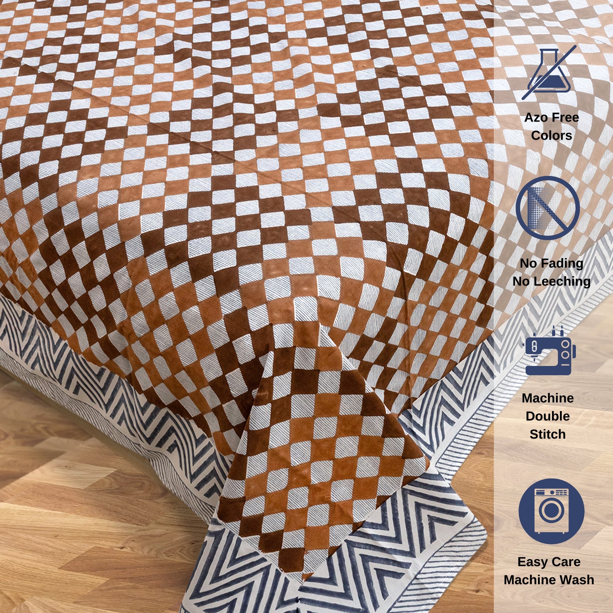 Geometric Square   | Premium Bedsheet