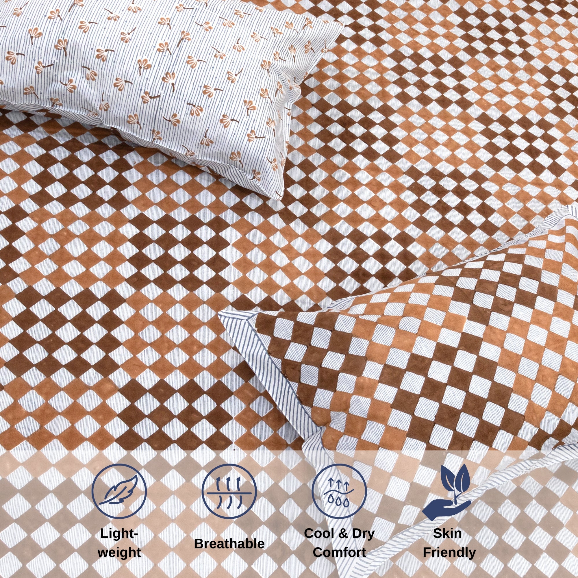 Geometric Square   | Premium Bedsheet