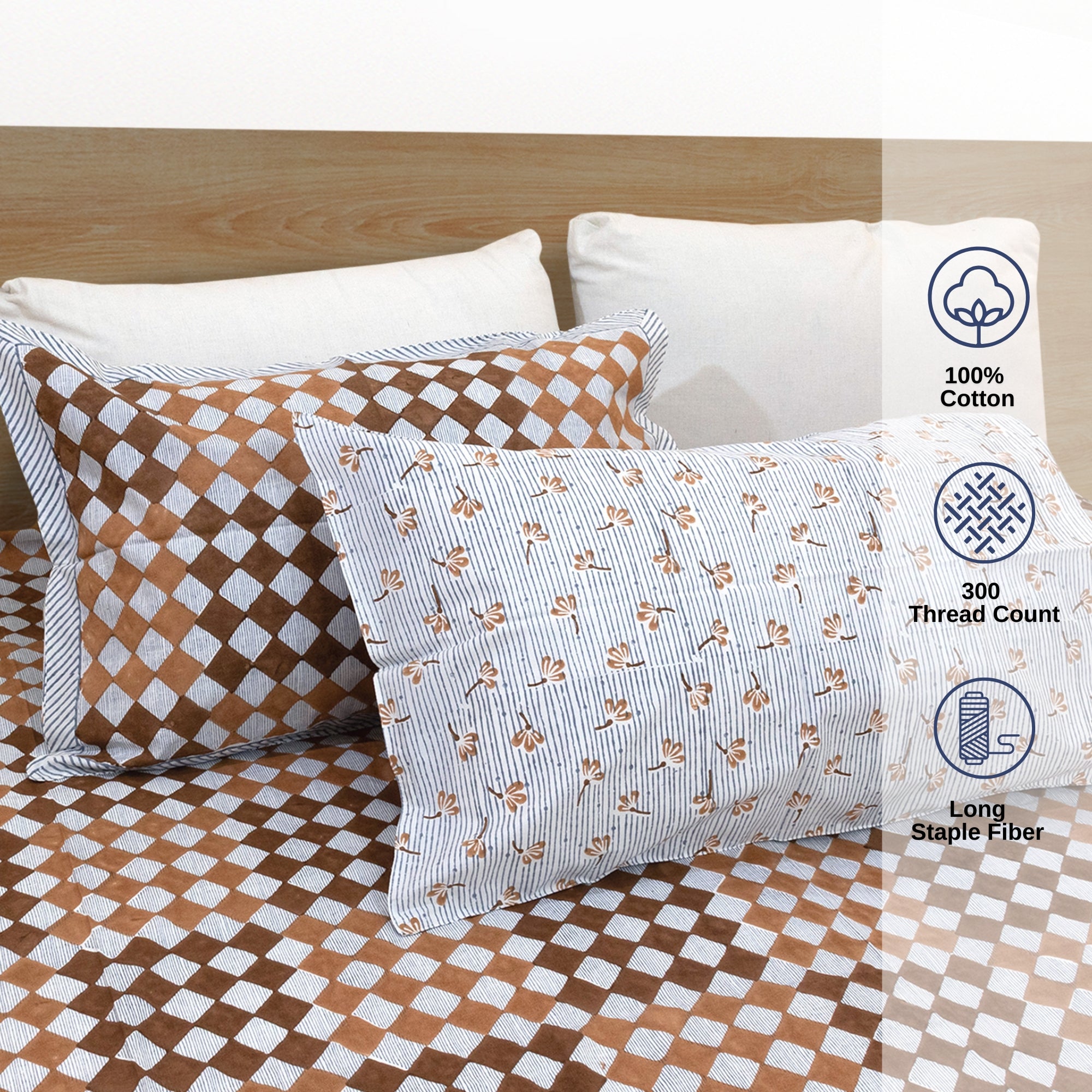 Geometric Square   | Premium Bedsheet