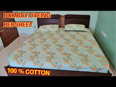 Forest Of Parrots Artwork |hand block printed bedsheet| Double bed ,Queen size | 210 TC Pure Cotton| Complementing pillow covers